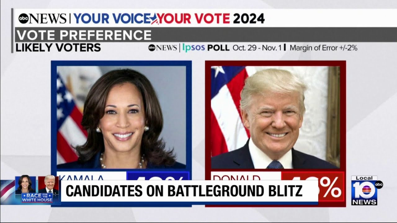 Harris and Trump campaign ahead of election Tuesday - YouTube