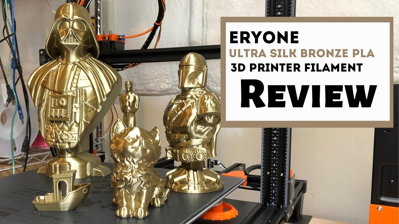 Eryone Ultra Silk Bronze PLA 3D Printer Filament Review 