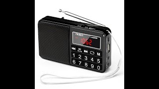 PRUNUS J-429 Big Buttons Radio Digital Radio FM AM SW Rechargeable Friendly to Elderly Friends