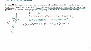 MTH 112 Application   Resultant Force