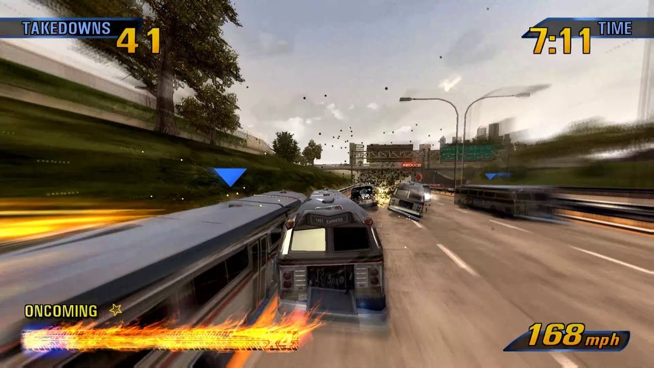No-Minute Mayhem: BUS Edition - Kings of the Road || MODDED Burnout 3: Takedown Gameplay || PCSX2