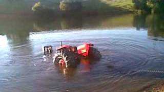 FUNNY!! Sunken Massey Ferguson 185 Tractor