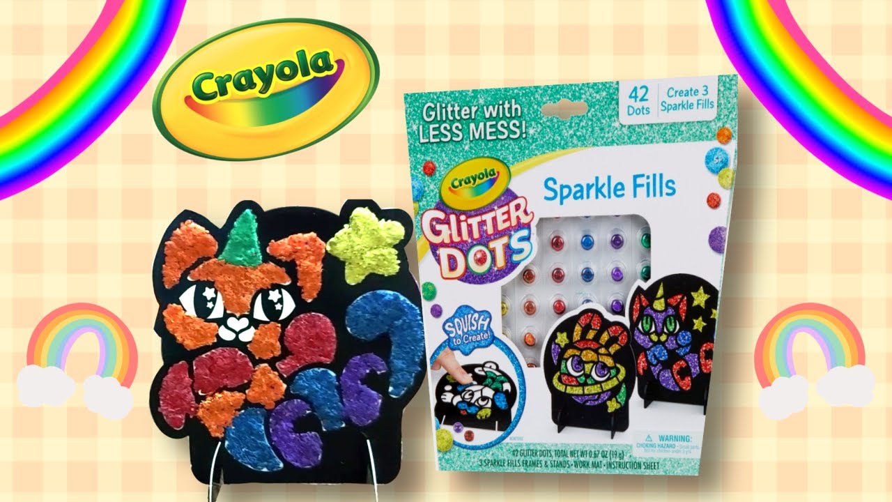 Unboxing and review of Crayola Glitter dots Crayola glitter dots art