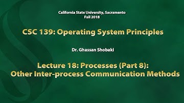 Operating Systems Lecture 18: Processes (Part 8): Other Inter-process Communication Methods