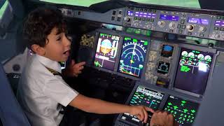 6 Year Old Genius Kid Becomes Etihad Airways Pilot for a Day