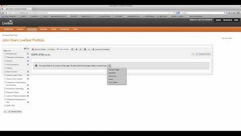 Adding Sections to a LiveText Portfolio