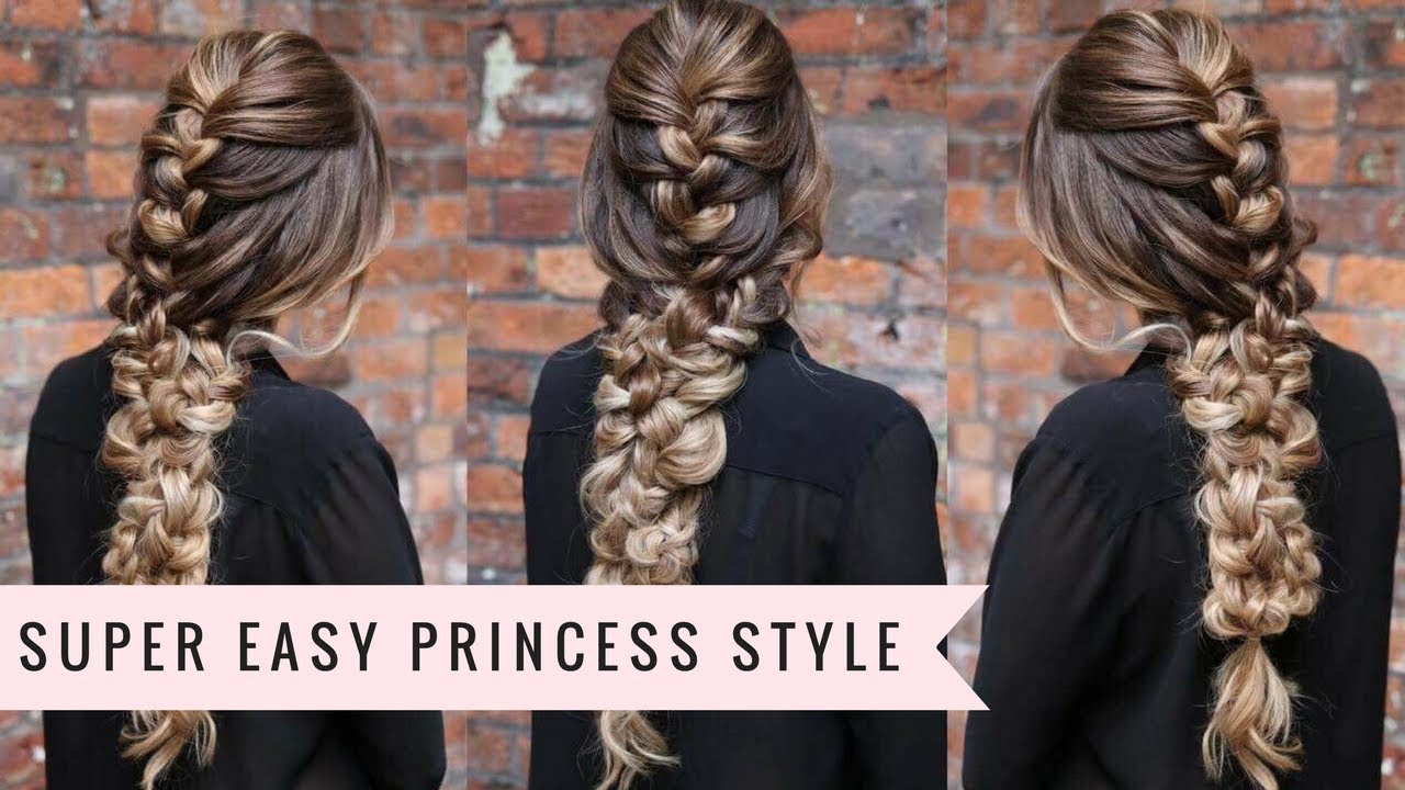 Quick and Easy Hairstyle For School - Simple Gathered Braids Tutorial |  Hairstyles For Girls - Princess Hairstyles