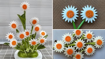 MY TRAN 77 Tỉa Hoa Từ Củ Cải Trắng - MY TRAN 77 Pruning Flowers From White Radishes