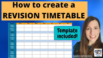 REVISION TIMETABLE- How to make the most of your timetable and the benefits.  Free Template included
