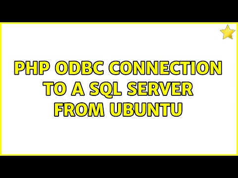 PHP ODBC Connection