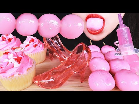 ASMR EDIBLE SHOES, RICE BALLS, CUPCAKES, JELLO SHOOTER, JELLY, POPPING CANDY EATING SOUNDS 咀嚼音 먹방