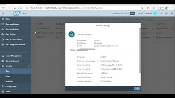SAP Data Warehouse Cloud – 03  User Window Multiple Options