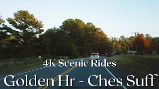 🌛🍂🐎Golden hour ride through west Chesapeake and Suffolk Ambient ASMR (New videos🥰MWF)