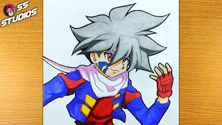 How to draw Kai Hiwatari from Beyblade G Revolution screenshot 4