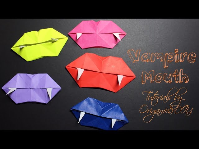 Very EASY Origami Vampire Teeth FOR BEGINER - Yakomoga Easy Origami 