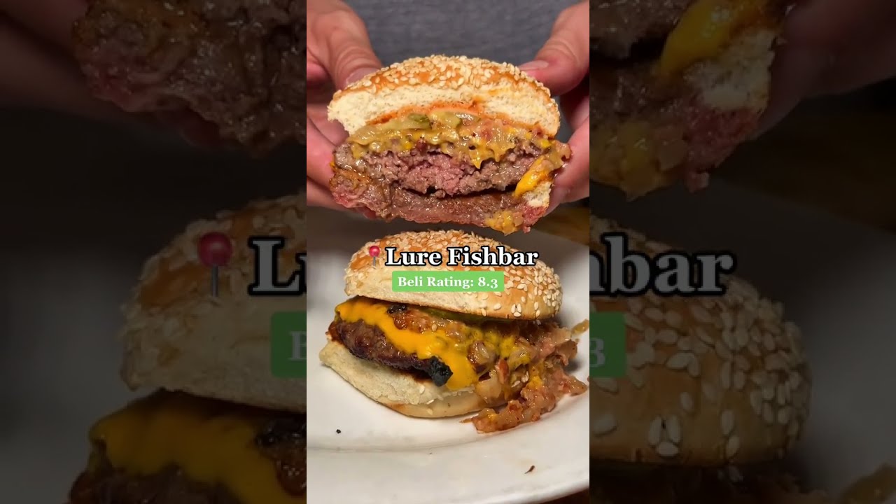 Stop 59: Lure Fish Bar. The Search for NYC’s Best Burger. Full ranked list on Beli App