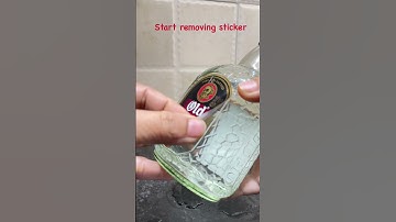 Fastest and Easiest Way to Remove Labels From Glass bottles 😎 #shorts #diy