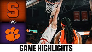 Syracuse vs. Clemson Game Highlights | 2023-24 ACC Men's Basketball