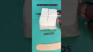 smart way to cut paneer 👍#youtubeshorts #kitchentips #payal ki rasoi