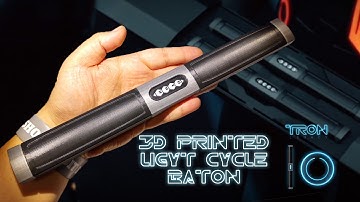 3D Printed Light Cycle Baton for TRON: Legacy