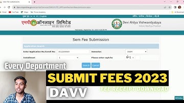 How to Submit 2025 DAVV Semester Fees for every department #davv #davvindore #collegeadmission2023