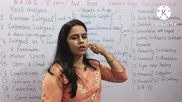 BA/BSc 3rd Year Maths | Sem - 5th | Syllabus 2022-2023 | By Anju Ma