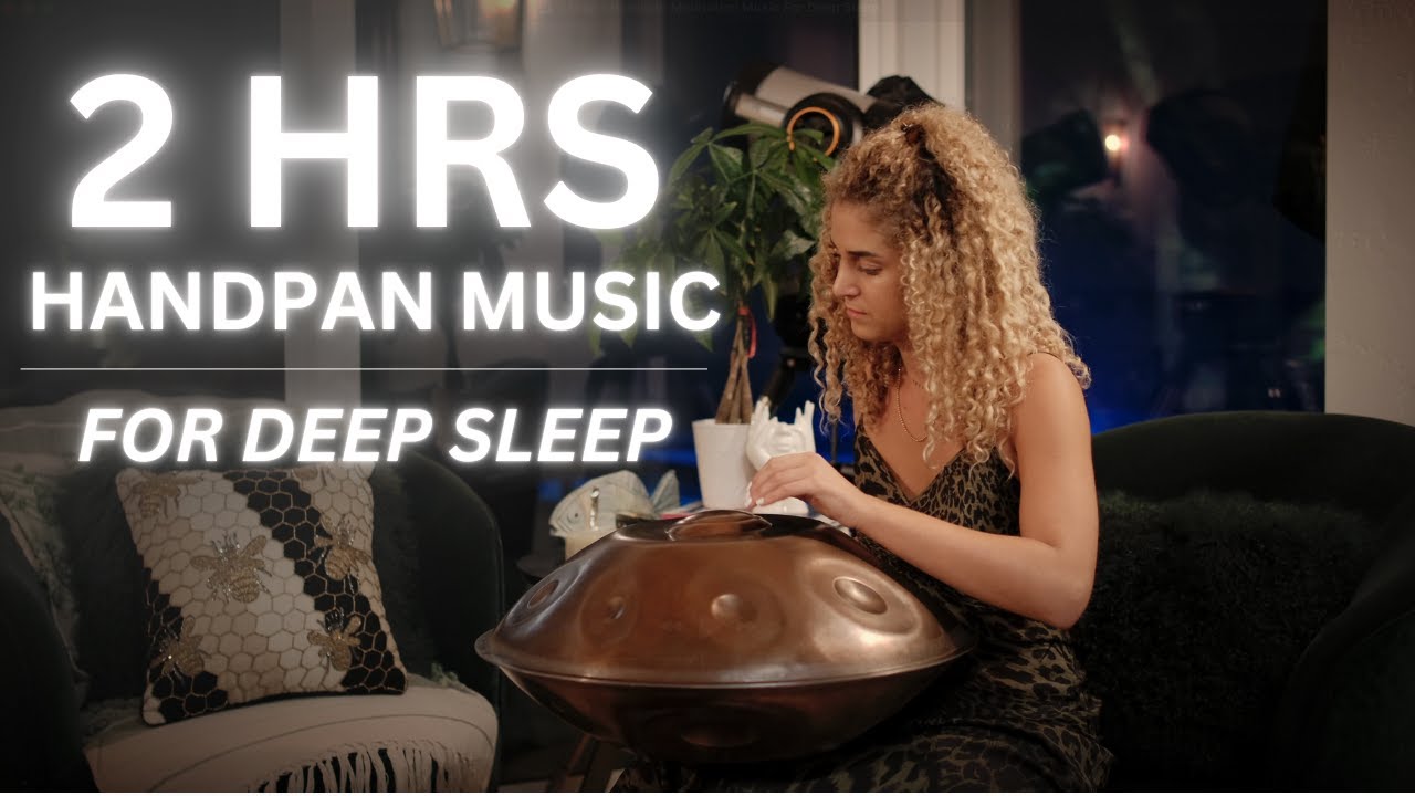 2 Hours Handpan Meditation Music With Light Rain Sound For Deep Sleep 