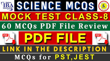 MOCK Test Class 8 PDF Review I I PDF File I PDF Link in the Description I 60 MCQs PDF File I