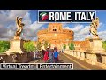 Rome italy walking tour  no talking  virtual treadmill walk  4k city walks