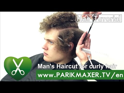 Haircut for curly hair.  parikmaxer TV USA