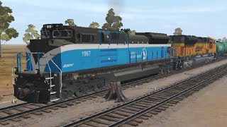 Trainz 3 BNSF SD70ACe #1967 pass by