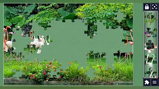 Flamingo Birds🦩🦩standing lake//jigsaw puzzles craft 🧩🧩//Amazing puzzles Art 🧩//puzzles collection// screenshot 1
