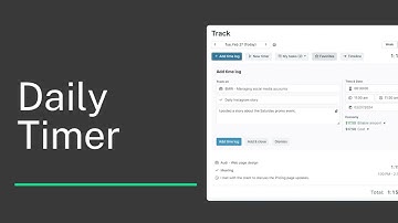 Daily Timer in My Hours