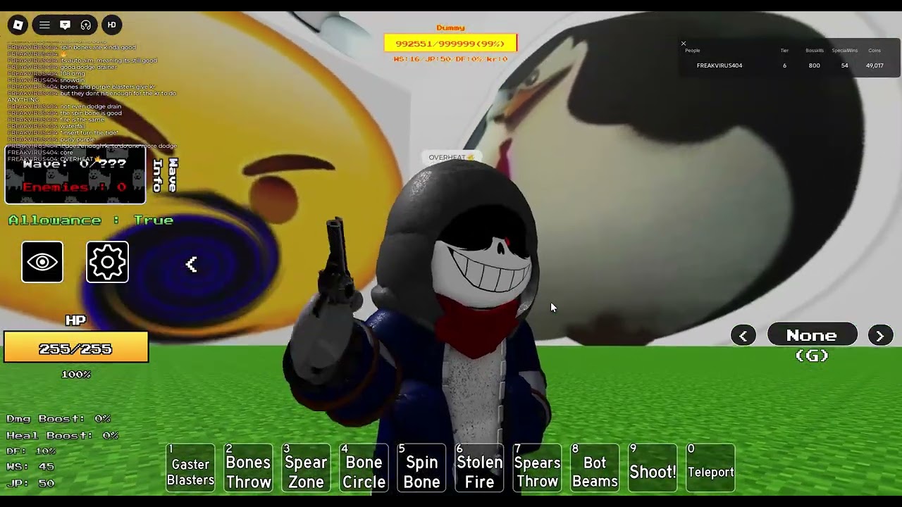 Undertale Funni ops Evo Dust Showcase