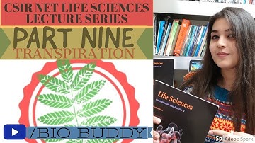 Csir Net Life Science Lectures Module Wise PART 9 | Transpiration |