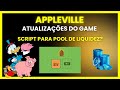 IMPORTANTE VIDEO LANÇAMENTOS || SCRIPT PARA POOL DO CRAFT || GAME APPLEVILLE