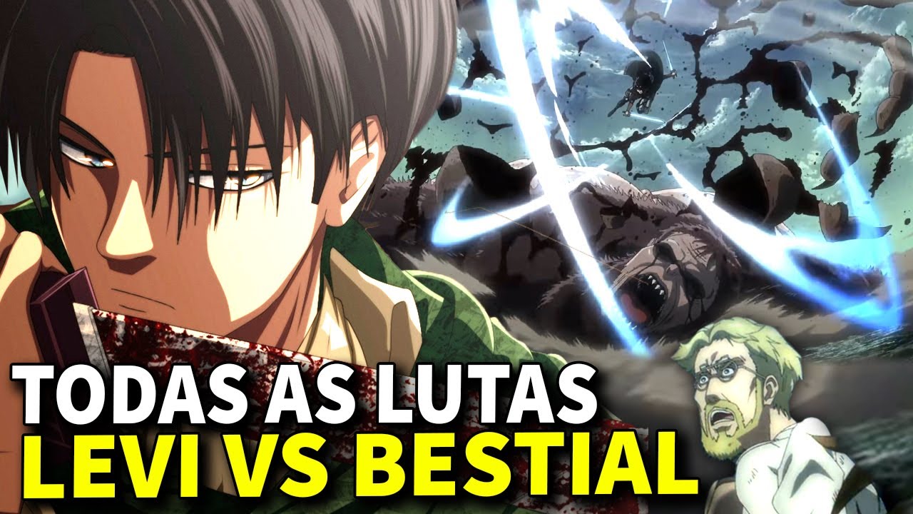 Levi dá uma surra no Titan Bestial - Shingeki no Kyojin Dublado