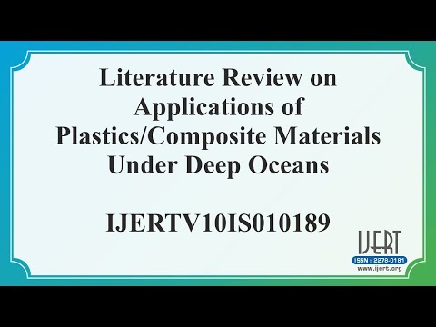 गहरे समुद्र में प्लास्टिक/समग्र सामग्री के अनुप्रयोगों पर साहित्य समीक्षा