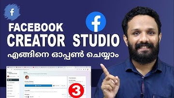 How to open Facebook Creator studio in malayalam