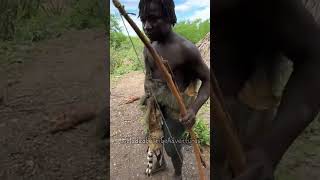 Hadzabe tribe don't have access to water, they store some of rain water in buckets to drink