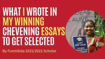 What I Wrote In My Chevening Essays To Get Selected - 2021/2022 Scholar Funmilola Awosanya