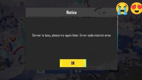 Server is busy, please try again later. Error code restrict-eres