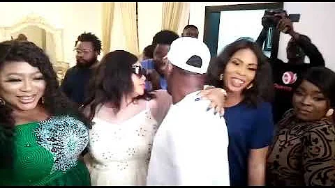 See How Ayo Adesanya Greeted Pasuma @ Iyabo Ojo's Place