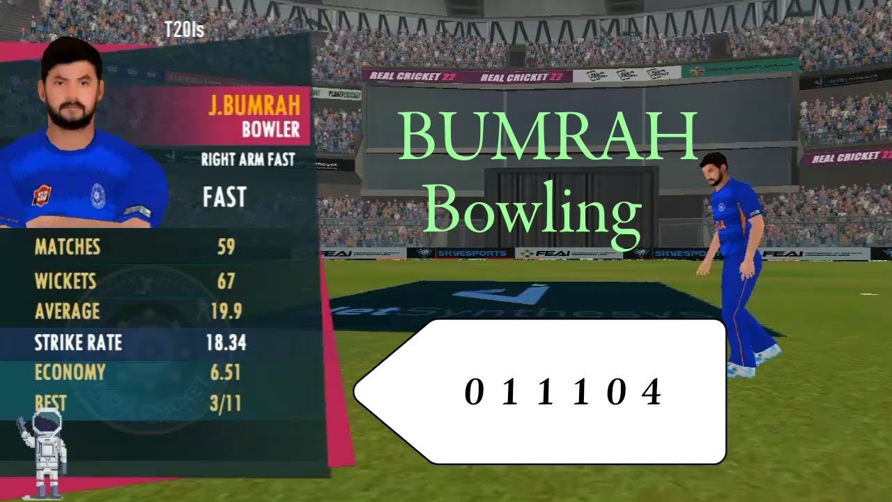 Bumrah bowling Real Action in Real Cricket 22 #realcricket22 #bumrah # ...