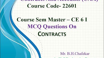 Contract -The Indian Contract Act 1872 , Contracts MCQ Multiple Choice Question