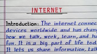 Essay - Internet | Short essay on Internet | @IndrajitGoswami0607
