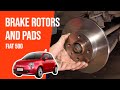 How to replace the front brake rotors and pads FIAT 500 🚗