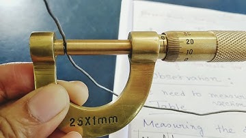 Screw gauge Determination of area of a cross section of a thin wire or material