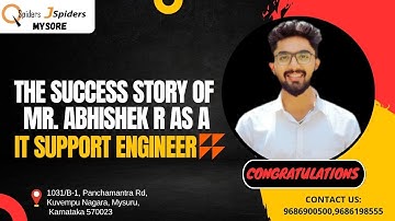The Success Story of Mr. Abhishek Gowda as a I T Support Engineer.
