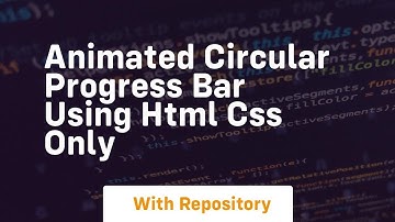 Animated circular progress bar using html css only